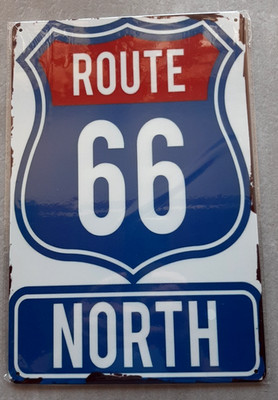 Blechschild Dekoration Route 66 North 30x20.cm Neu