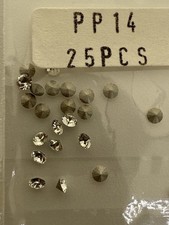 Vintage Swarovski Crystal Chatons PP14 Silver Foil Qty:25