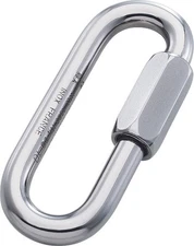 14mm Stainless Steel Maillon Rapide Quick Link Carabiner - Durable,