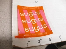 SUGUS 1960s Swiss candy Suchard Ovaltine Co sample wrapper 1oz CHERRY