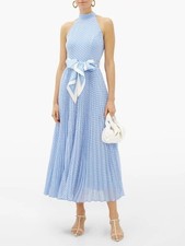 Zimmermann Super Eight Halterneck Polka-Dot Crepe Dress