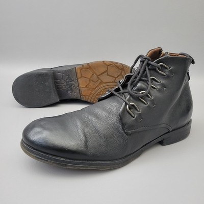 AS 98 Airstep Ankle Boots Black Leather Shoes Mens Size 7.5 EU 40 Side Zip