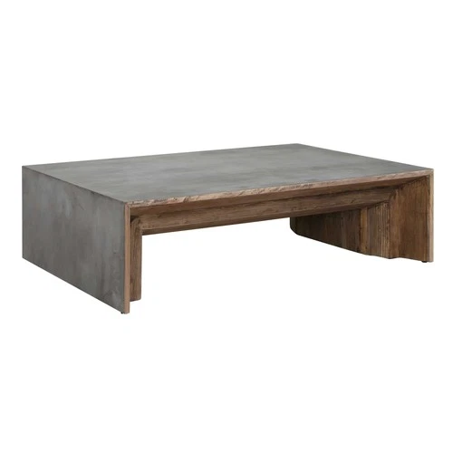 Uttermost 50158 Vail 60"W Wood Top Plywood and Wood Table - Gray / Elm - Picture 5 of 6