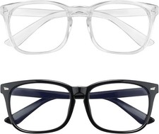 Blue Light Blocking Glasses, 2 Pack Blue Light Glasses Men, Blue Light Glasse...