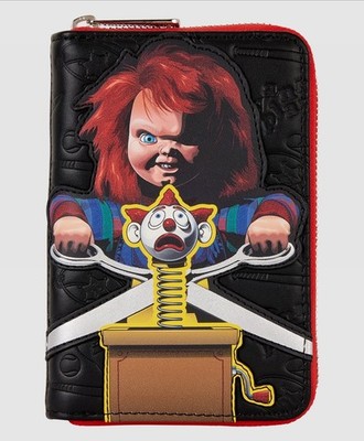 Loungefly Child s Play Chucky Clown Zip Around Wallet - New 