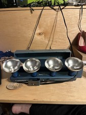 Masters Delux 300 Light Bar in Metal Storage Container 4 Bulbs, Screw in Handle