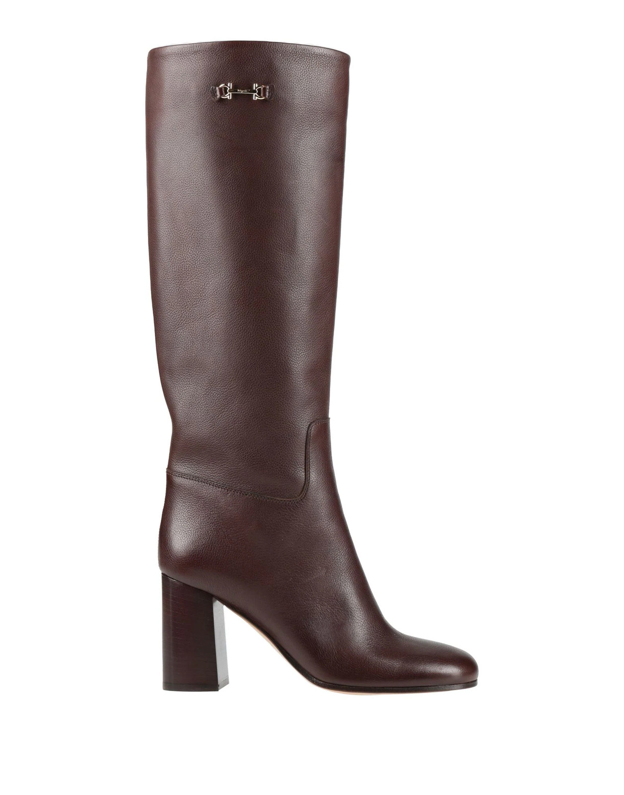 Ferragamo - Women - Pebbled-leather Boot - Dark brown 240290₽