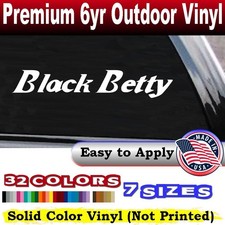 Black Betty Car Truck Window Vinyl Decal Sticker Auto Graphic