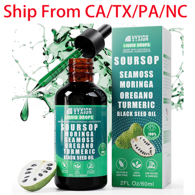 #ad #ad Soursop Bitters Liquid Drops 10 in 1 w Sea Moss Moringa Turmeric Black Seed Oil $9.99