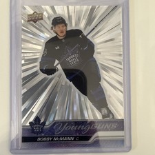 2023 24 Upper Deck Bobby McMann Silver Outburst Young Guns #479 Maple Leafs
