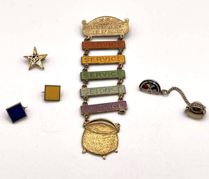 Order of Rainbow Merit Service Medal Pin Lot Enamel (5)