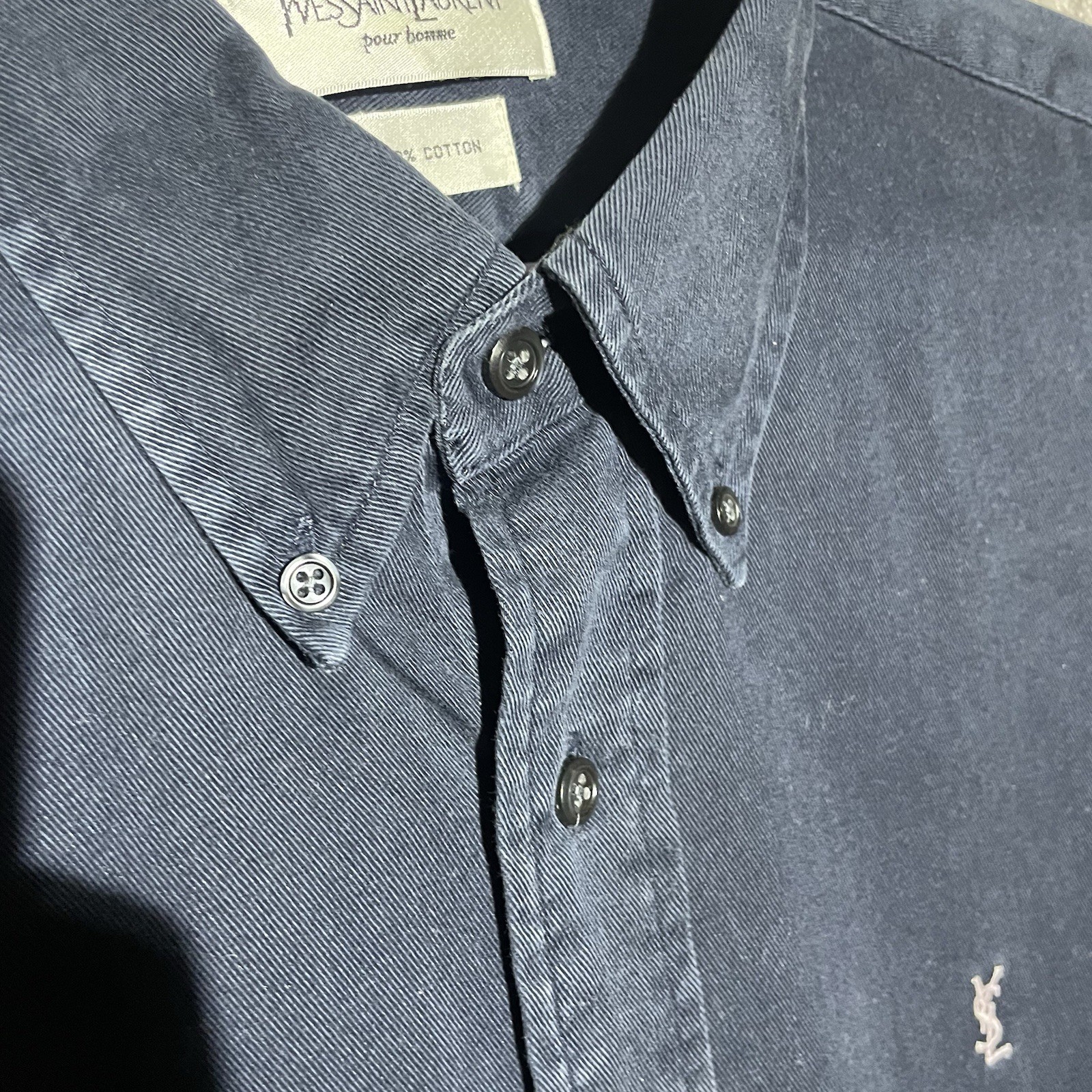 Yves Saint Laurent camicia uomo vintage manica lunga taglia L