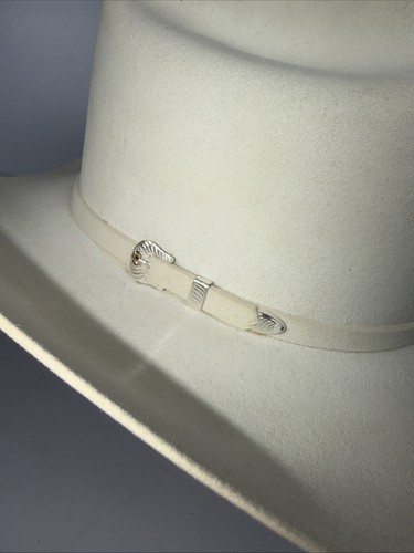Sombrero de Vaquero Stetson SilverTon XXXXXX Blanco Fieltro Occidental Medido LEER23” Wells TX - Imagen 6 de 12