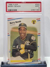 1988 Fleer Barry Bonds Rookie Card RC #322 PSA 9 MINT Giants HOF ?. rookie card picture