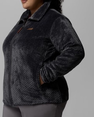 COLUMBIA Women's (1X) Fire Side  II Sherpa Full Zip Fleece Jacket Shark Pockets