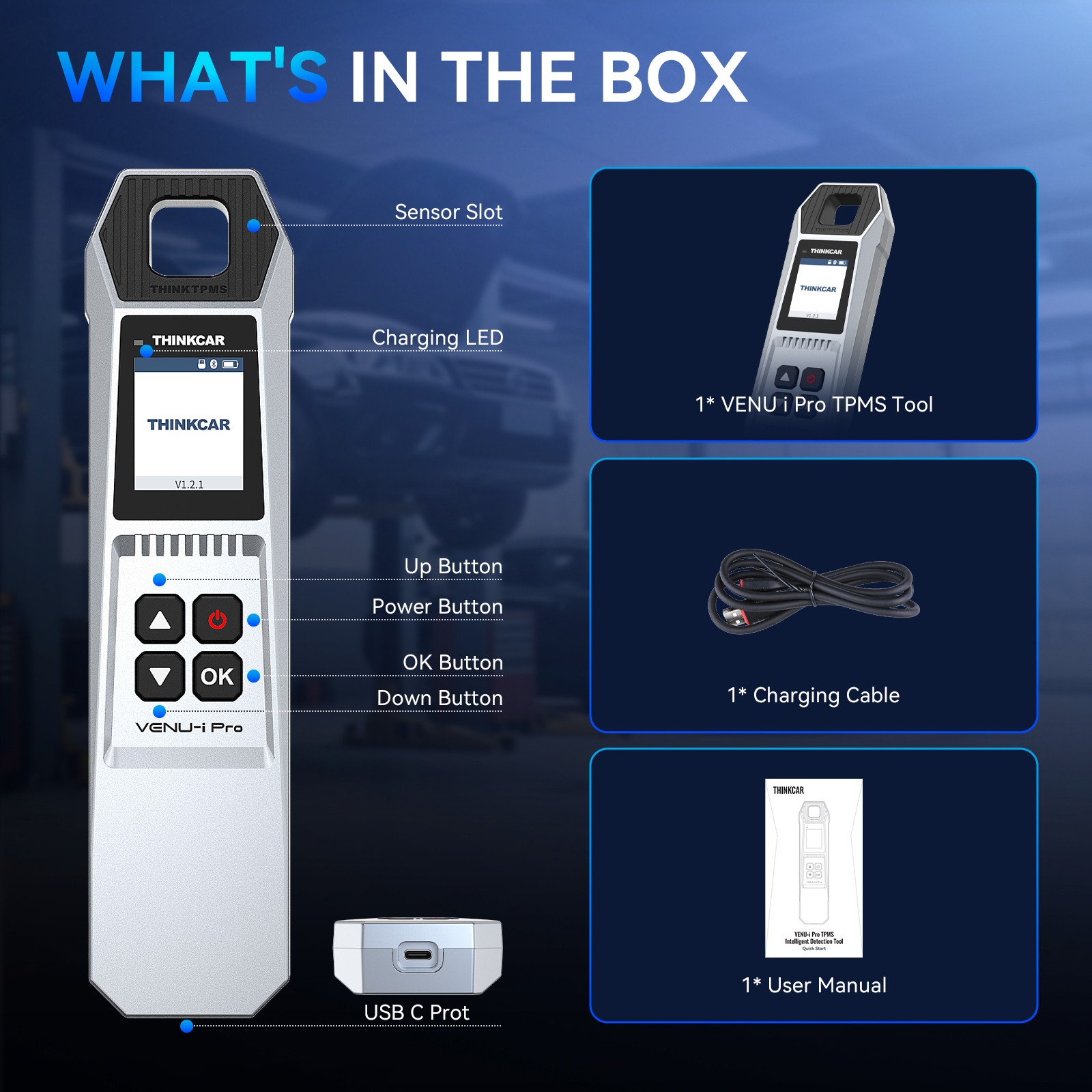 THINKCAR TPMS Tool Set VENU Ipro & VENU5 Tire Pressure Sensor programming USA
