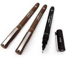Uni Pin Fineliner Drawing Pen - Sketching Set - Sepia/Black Ink - 0.1/0.5mm -...