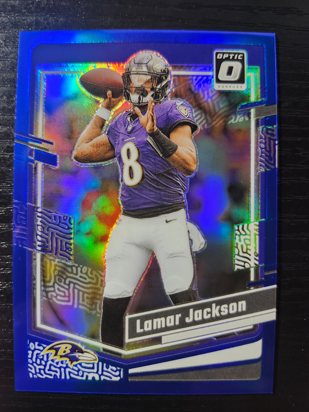 2023 Donruss Optic Lamar Jackson Blue Prizm /199 #14 Ravens