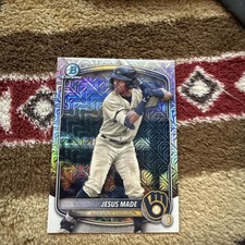 2025 Bowman Chrome Mega Jesus Made Mojo Refractor Prospects Brewers #BCP-245