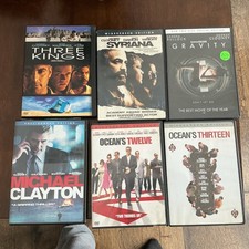 George Clooney• DVD• Lot Of 6 DVDs • Three Kings, Oceans Twelve, Syriana ect
