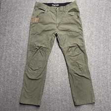 Wrangler Riggs Workwear Pants Mens 34x30 Green Heavy Duty Stretch