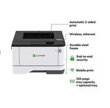 Lexmark B3442dw Wireless Monochrome Duplex Laser Printer - New