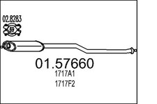 Mittelschalldämpfer MTS 01.57660 für CITROËN PEUGEOT 306 7D N3 N5 XSARA N1 Break
