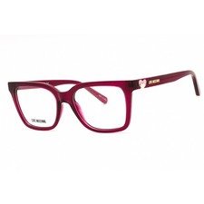 Moschino Love Women's Eyeglasses Fuchsia Plastic Square Frame MOL603 0MU1 00