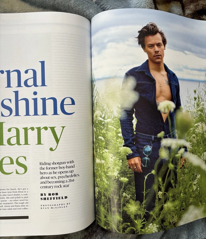 Harry Styles Rolling Stone Magazine September 2019 Issue #1331 One Direction - Image 2 of 4
