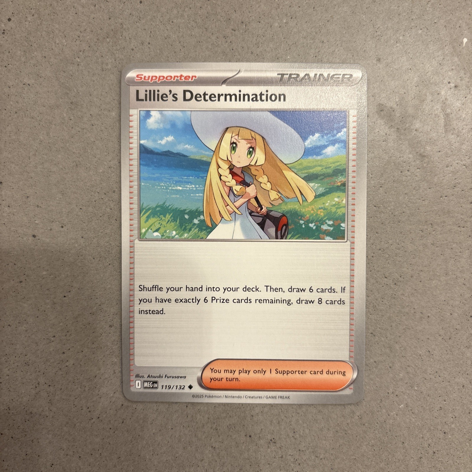 Pokemon TCG Play Card - Lillie's Determination 119/132 Mega Evolution - NM