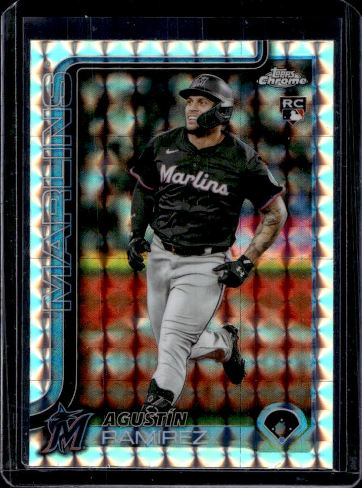 2025 Topps Chrome Update Agustin Ramirez RC Geometric Refractor #USC200 Marlins