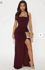 Lily Crepe Gown Fashion Nova Red Maxi Dress