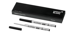 MONTBLANC 2 REFILL PENNA A SFERA M MYSTERY BLACK NERO 116190  