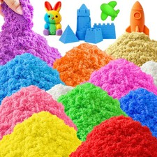 12 Pack Colorful Play Sands,8 lbs Crafts Sand Art Kit Sensory Play Refill Bul...