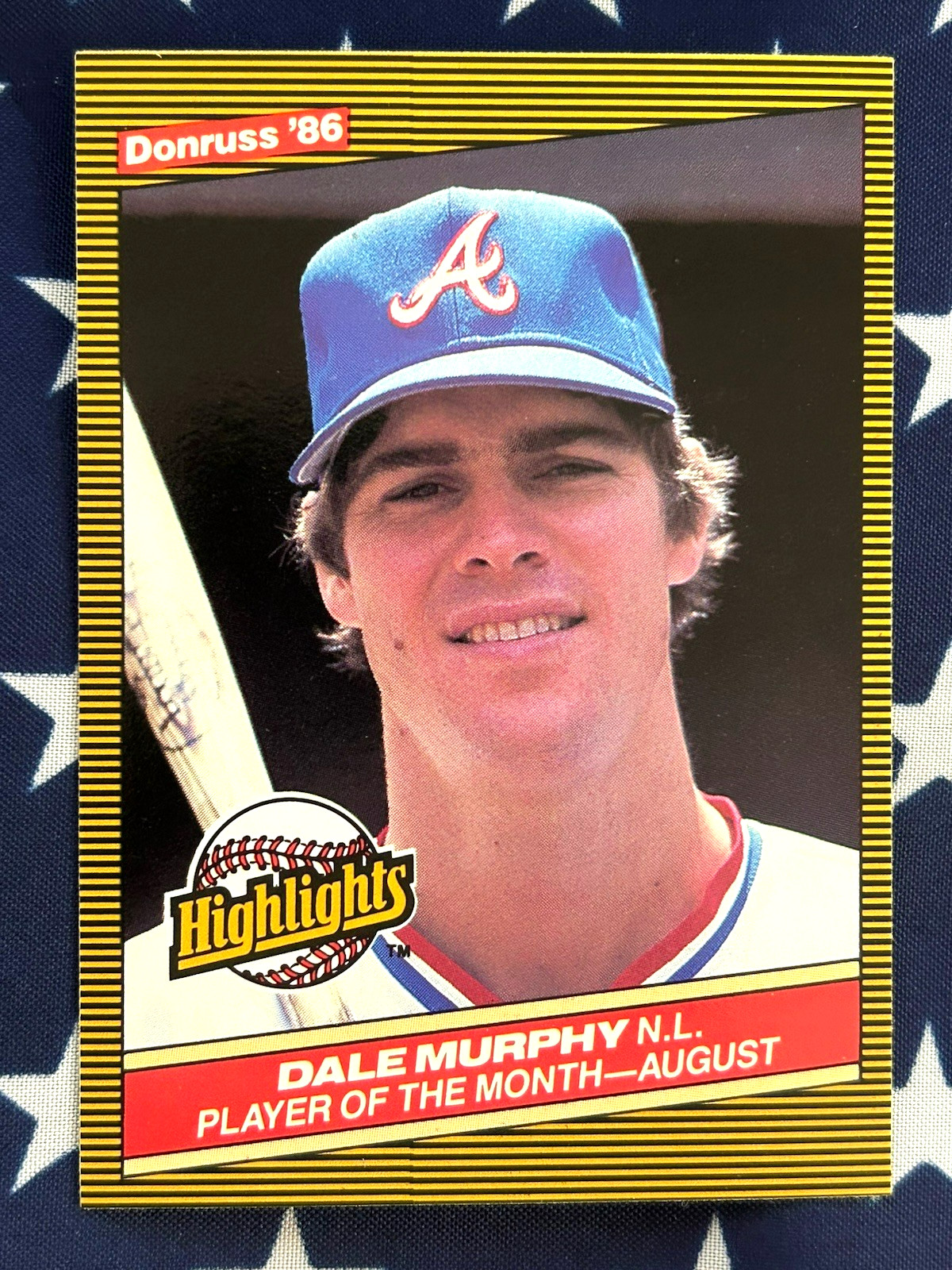 1986 Donruss Highlights Dale Murphy #41 Atlanta Braves Player of the Month MINT!