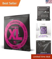 D Addario XL Chromes Long Scale Bass Strings, 45-100 Flat Wound, Warm Dark Tones