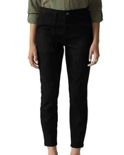 NWT Social Standard by Sanctuary Women's Logan Stretch Black Utility Pants Sz 2