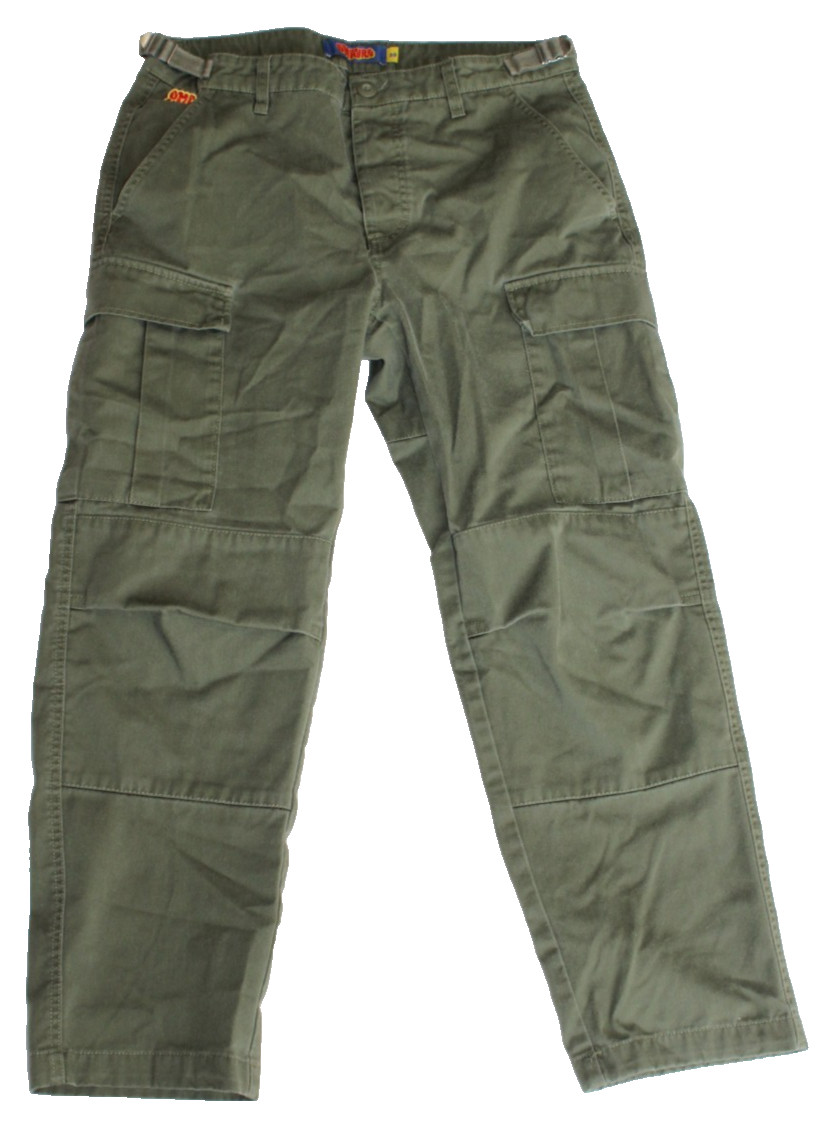 Empyre Relax Cargo Pants Men's Size 30 Green Button Fly Skater Y2K Streetwear