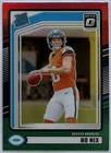 2024 Donruss - Rated Rookie Bo Nix #369 Optic Preview Red & Green Prizm (RC)