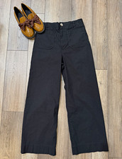 Maeve The Colette Women s Black Wide Leg High Rise Pants 30T 28 inches Inseam