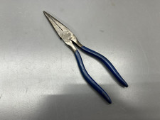(L) VINTAGE CRAFTSMAN C 8" NEEDLE NOSE PLIERS BLUE CUSHION GRIP - MADE IN USA