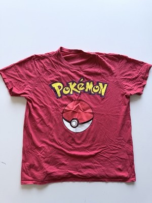 Pokemon Pikachu Red T-Shirt Size Large Graphic Tee Short Sleeve Nintendo Mens