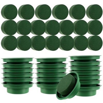 Floral Schaumstoff Schalen 3 Zoll Runde Blume Schaumstoff Blöcke mit Tabletts Handwerk 20er Pack