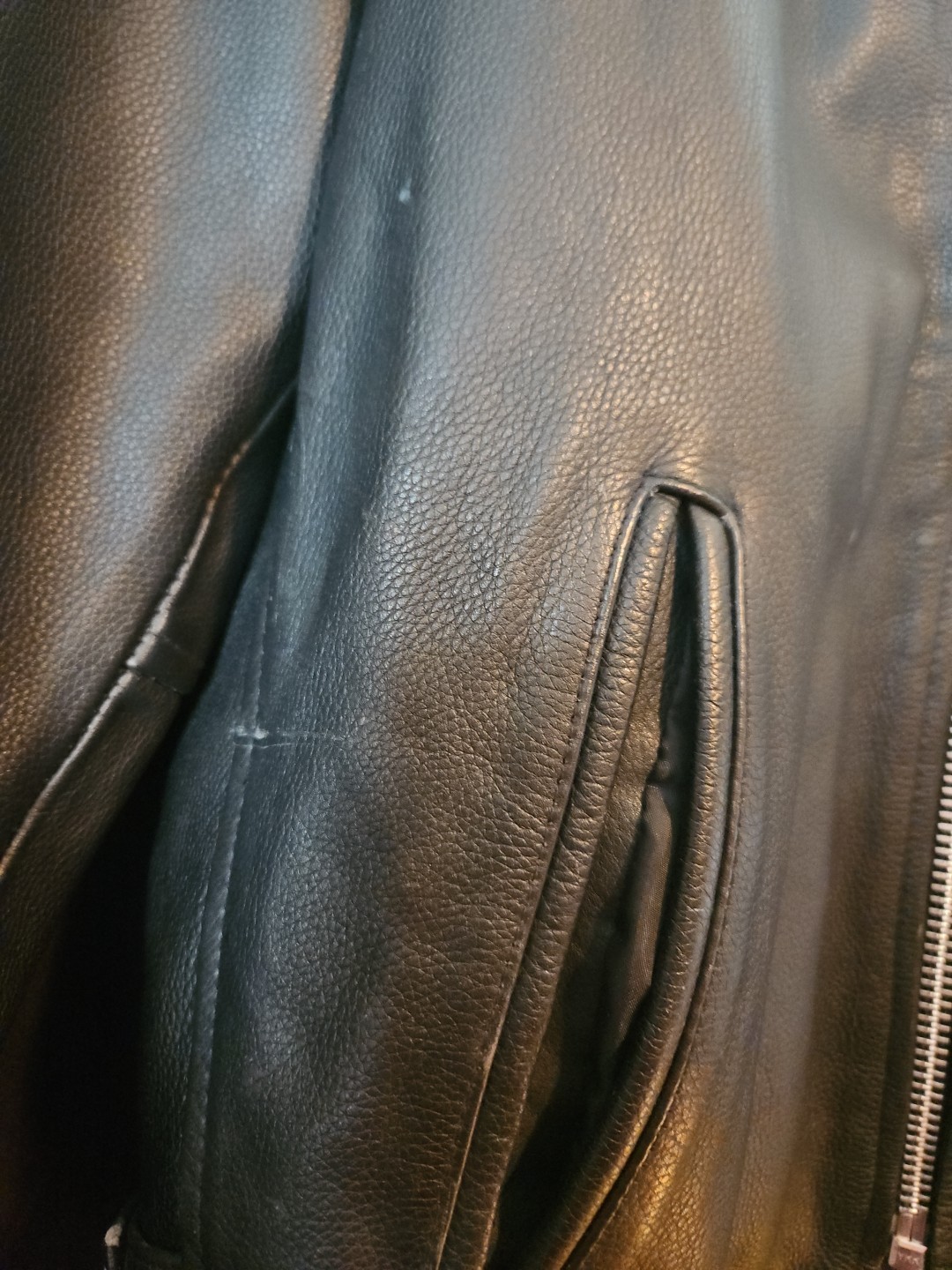 USA Bikers Dream Apparel Mens Leather Motorcycle Jacket Thinsulate Size 42