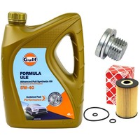 MotoröL Filter Set 5W-40 5 Liter + ÖLablassschraube FüR VW Tiguan 2.0 TDI 140 PS