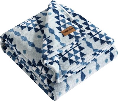 Wrangler - King Size Blanket, Super Soft & Reversible Plush Fleece Bedding, Thro