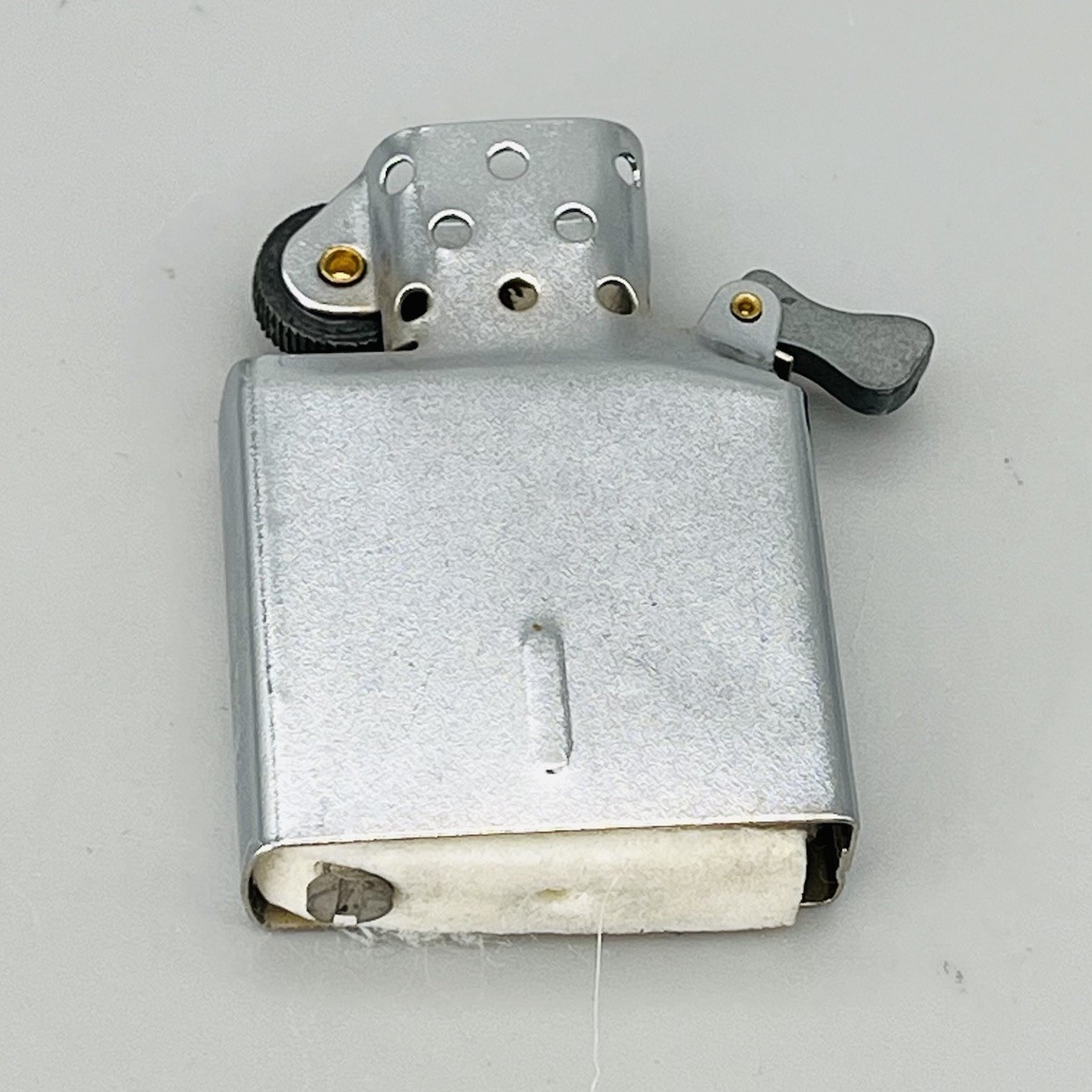 Classic Iron Blockhead Zippo Lighter Vintage 1991 AADLP No Fuel Flint Works Nice