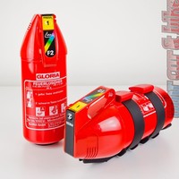 2X Gloria ABC Auto-FeuerlöScher F2GM 2Kg PulverlöScher Manometer & KFZ Halter
