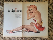 ESQUIRE MAGAZINE PIN-UP ORIGINAL PRINT BY ERNEST CHIRIAKA - the lady's Unstrung!