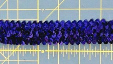 Sequin Trim Bluish Purple Stretch Metallic 3 Row 1 1/8" Wide By Yard